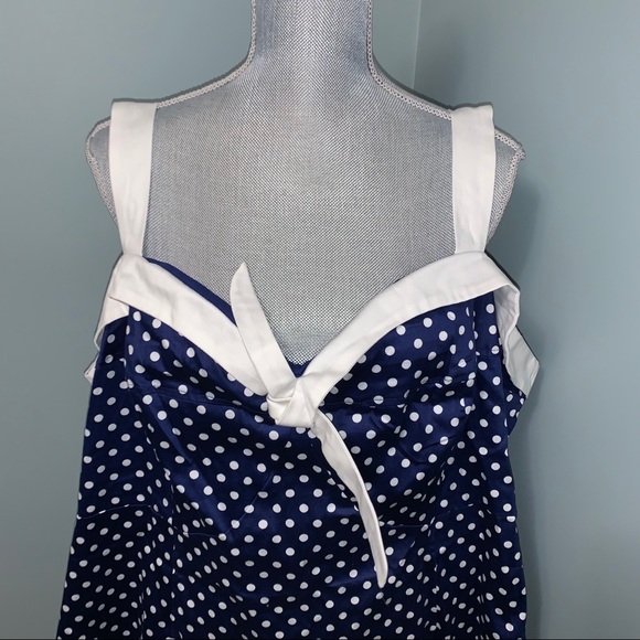 Hot Topic Navy Polka Dot Tank Top - Picture 3 of 8